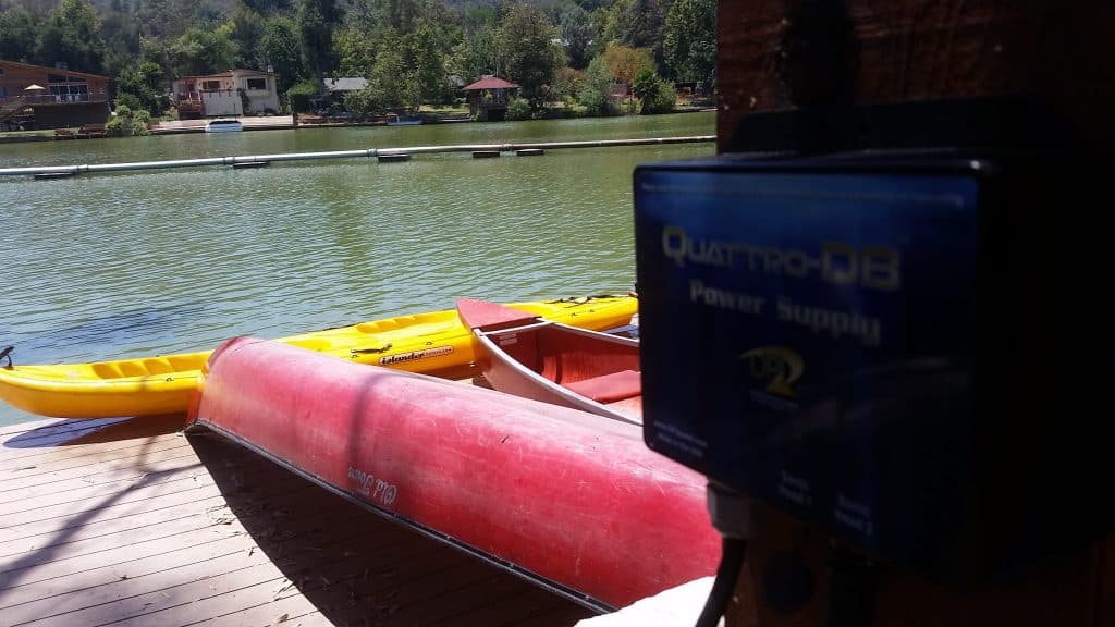 Ultrasound Installation for Alage Control in Malibu Lakes